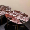 Designový stůl v Levanto Red Marble and Metal, vyrobený v Itálii - Morbello