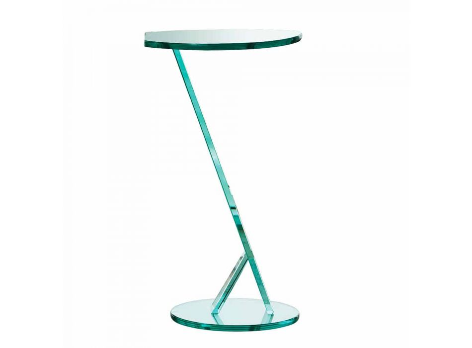 Pohovka na odkládací stolek z extra čirého skla vyrobená v Itálii - Tarzan Viadurini