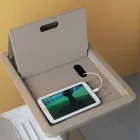 Odkládací stolek pohovky Kov a PVC Nastavitelná výška pro tablet - Tekniko Viadurini