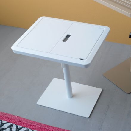 Odkládací stolek pohovky Kov a PVC Nastavitelná výška pro tablet - Tekniko Viadurini