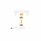 Světlý konferenční stolek s lahví sektu, venkovní nebo vnitřní design - Lily od Myyour Viadurini