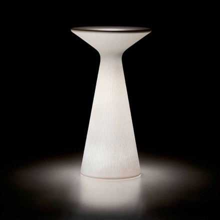 Světlý venkovní konferenční stolek z bílého polypropylenu vyrobený v Itálii - Desmond Viadurini