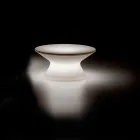 Světlý venkovní konferenční stolek z polypropylenu s LED diodou Made in Italy - Desmond Viadurini