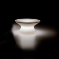 Světlý venkovní konferenční stolek z polypropylenu s LED diodou Made in Italy - Desmond