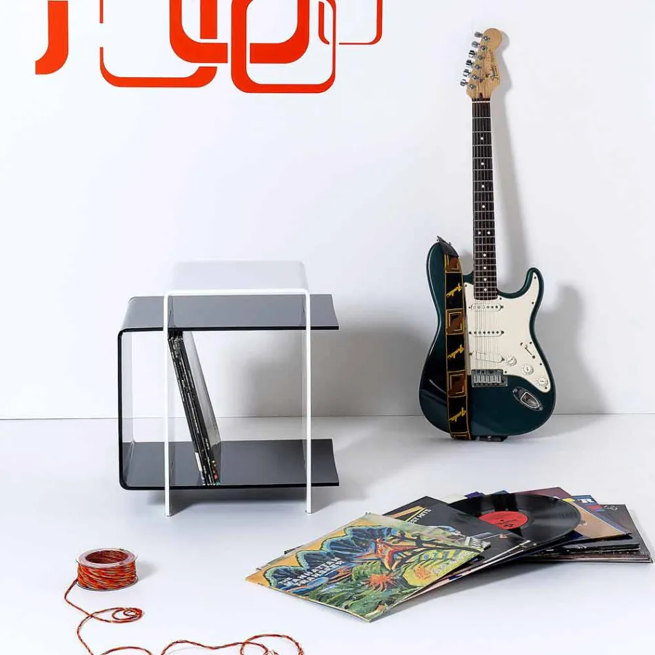 Moderní stůl s 3 police černé a bílé Gosto made in Italy Viadurini