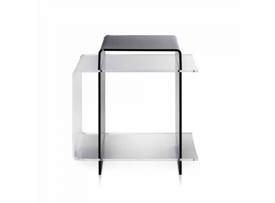 Moderní stolek se 3 policemi uzené a transparentní Gosto made in Italy Viadurini