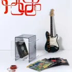 Moderní stolek se 3 policemi uzené a transparentní Gosto made in Italy Viadurini