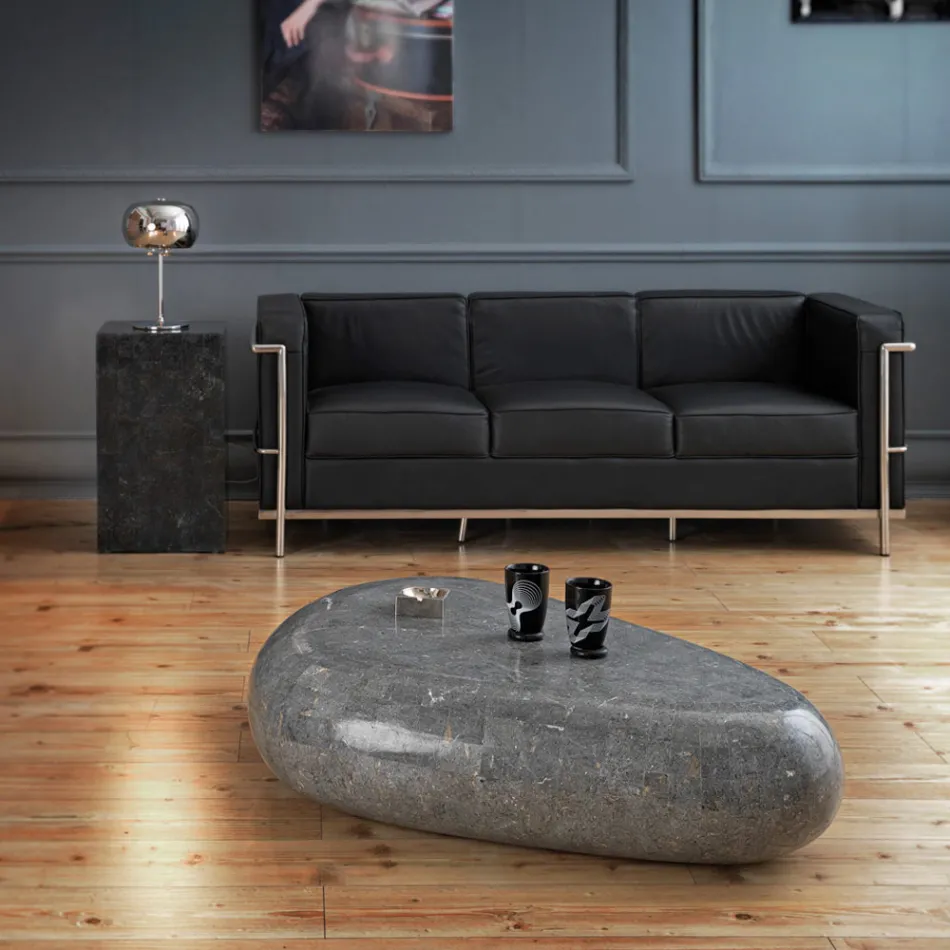Moderní konferenční stolek ve tvaru fosilního kamene - Beth Viadurini