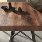 Moderní konferenční stolek ze dřeva a transformovatelného kovu vyrobený v Itálii - Spirit Viadurini
