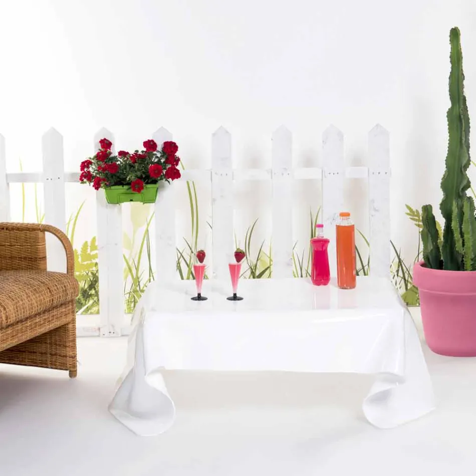 Moderní stolní zahalená v bílém plexiskla Asii, made in Italy Viadurini