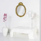 Moderní stolní zahalená v bílém plexiskla Asii, made in Italy Viadurini