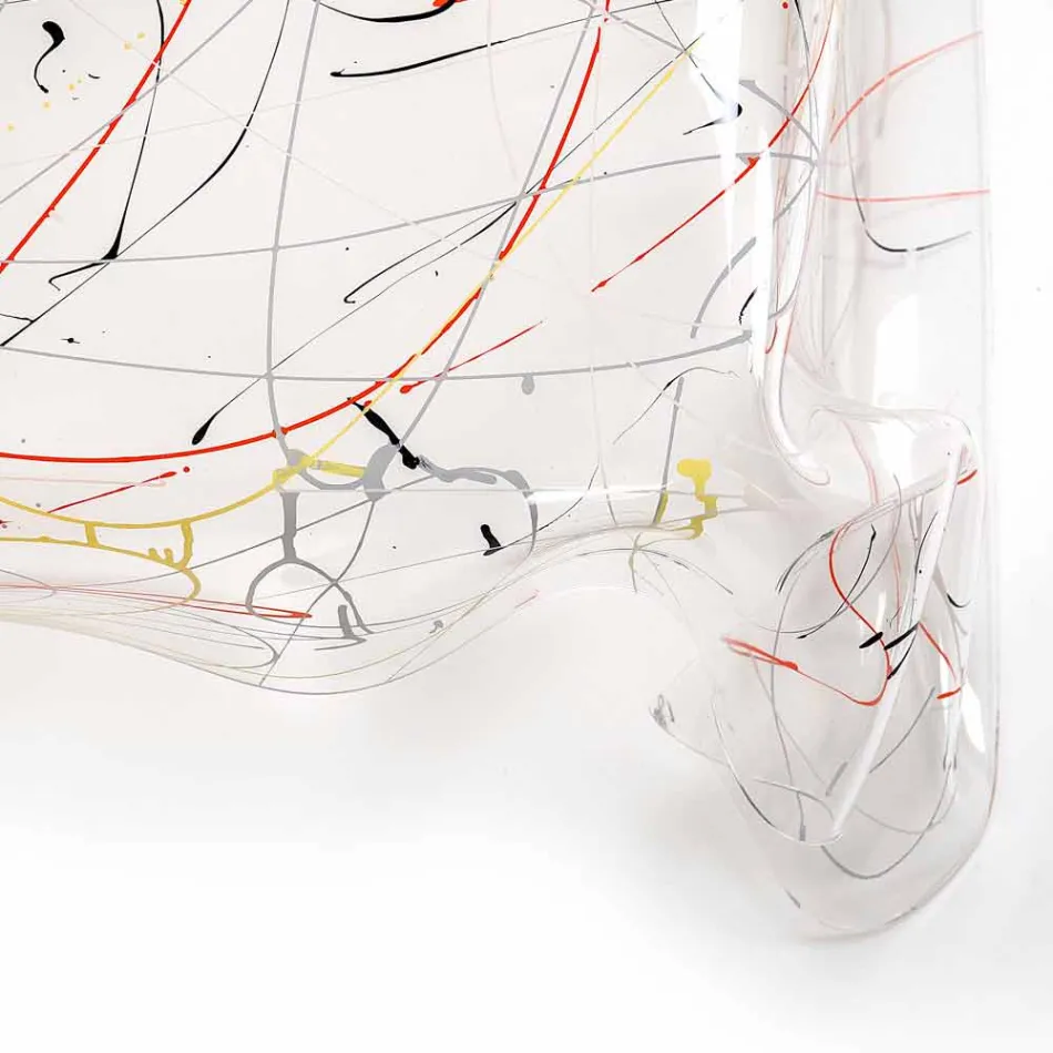 Moderní stůl vyrobený z vícebarevné plexisklo vyrobené v Itálii, Asii Viadurini