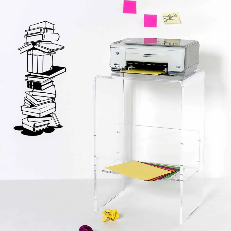 Moderní stolní plexiskla L50 x H76 x D40 cm Aza, made in Italy Viadurini