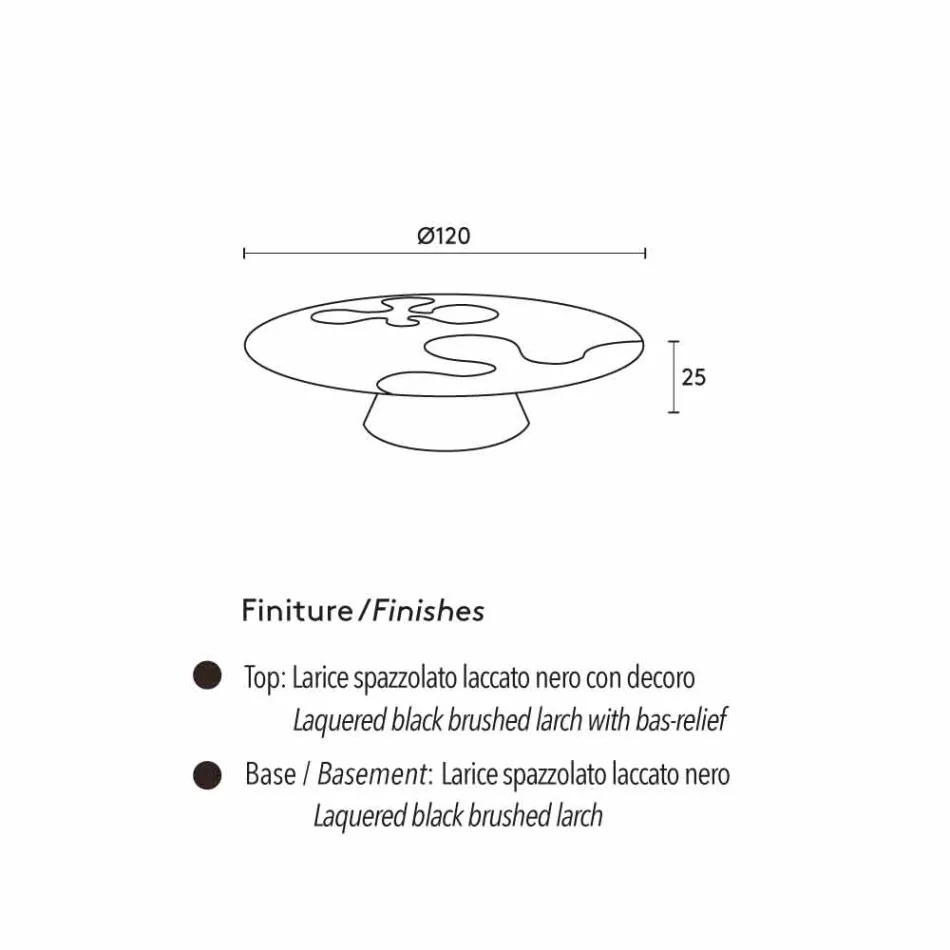 Moderní konferenční stolek vyrobený z lakované modřínového Giglio Viadurini