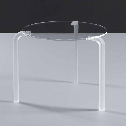 Moderní vysoce kulatý stůl v transparentní methakrylátového Armando Viadurini