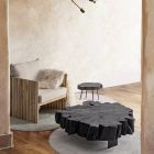 Homemotion černý konferenční stolek z oceli a přírodního akáciového dřeva - Camala Viadurini