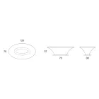 Design lodi Oválný konferenční stolek Kov a leptané sklo - Nalodění Viadurini