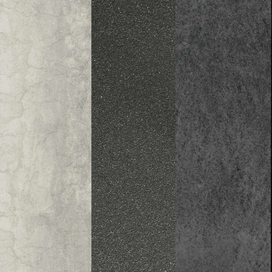 Oválný kovový konferenční stolek do obývacího pokoje a dvoubarevná keramická deska - Comacchio Viadurini