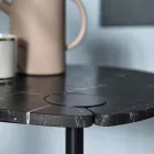 Konferenční stolek do obývacího pokoje z kovu a mramoru Marquinia, luxusní design - Yassine Viadurini