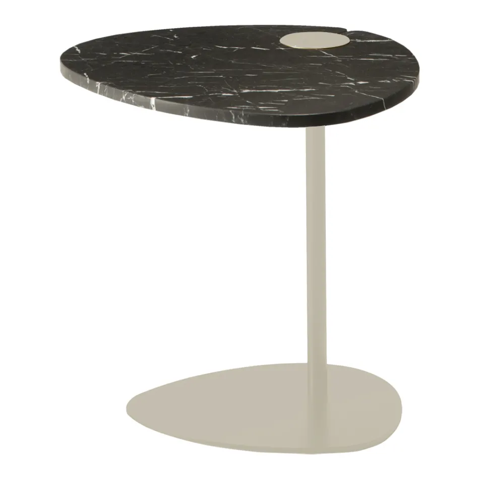 Konferenční stolek do obývacího pokoje z kovu a mramoru Marquinia, luxusní design - Yassine Viadurini