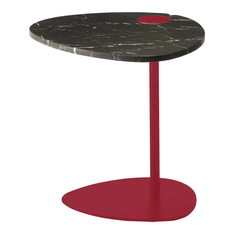 Konferenční stolek do obývacího pokoje z kovu a mramoru Marquinia, luxusní design - Yassine Viadurini