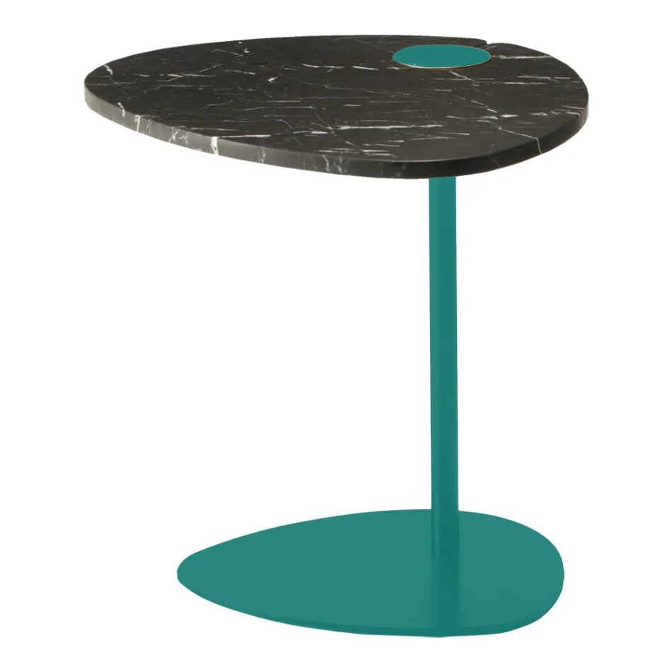 Konferenční stolek do obývacího pokoje z kovu a mramoru Marquinia, luxusní design - Yassine Viadurini