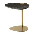 Konferenční stolek do obývacího pokoje z kovu a mramoru Marquinia, luxusní design - Yassine Viadurini