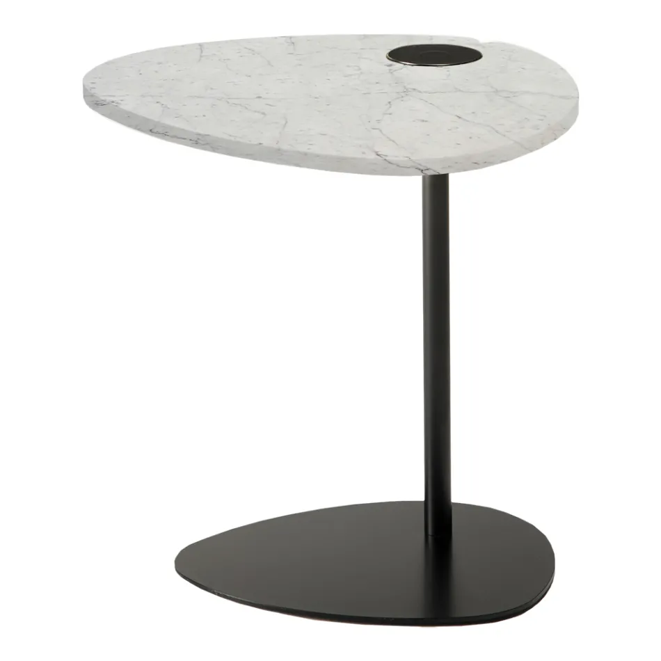 Konferenční stolek do obývacího pokoje z kovu a mramoru Marquinia, luxusní design - Yassine Viadurini