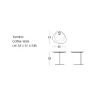 Konferenční stolek do obývacího pokoje z kovu a mramoru Marquinia, luxusní design - Yassine Viadurini