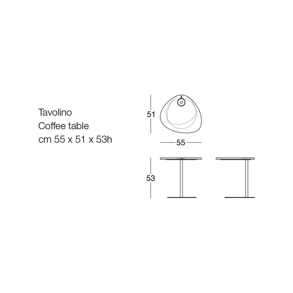 Konferenční stolek do obývacího pokoje z kovu a mramoru Marquinia, luxusní design - Yassine Viadurini