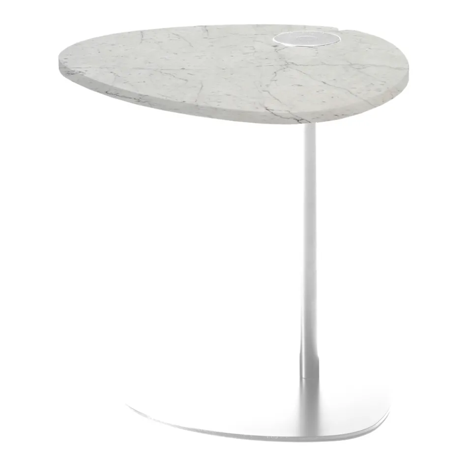 Konferenční stolek do obývacího pokoje z kovu a mramoru Marquinia, luxusní design - Yassine Viadurini