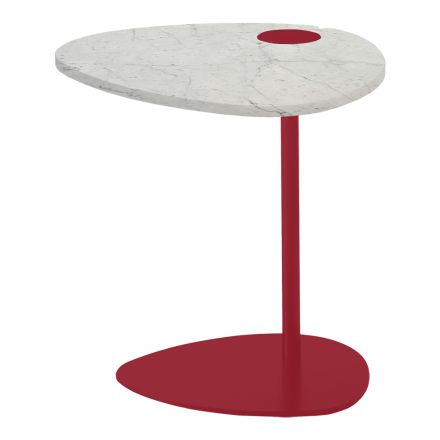 Konferenční stolek do obývacího pokoje z kovu a mramoru Marquinia, luxusní design - Yassine Viadurini