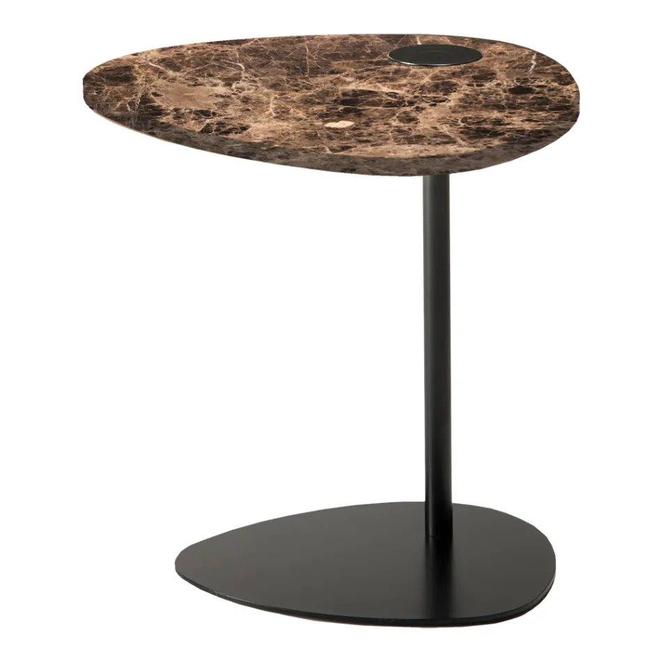 Konferenční stolek do obývacího pokoje z kovu a mramoru Marquinia, luxusní design - Yassine Viadurini