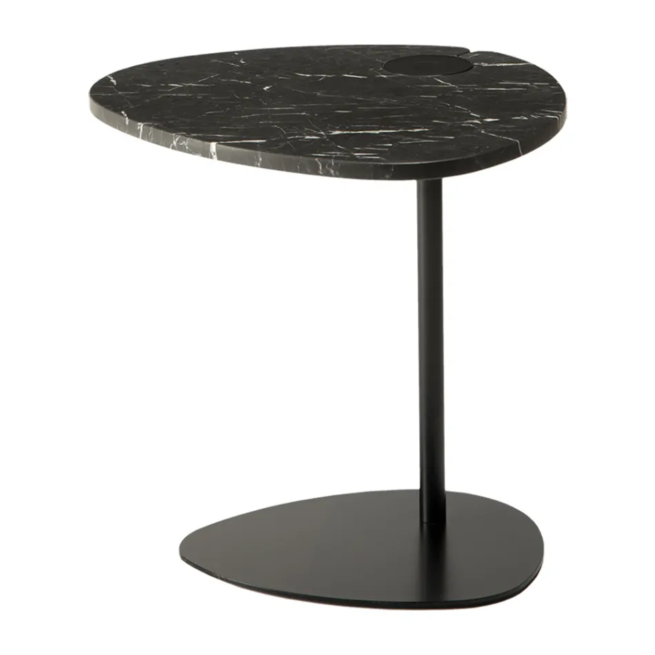 Konferenční stolek do obývacího pokoje z kovu a mramoru Marquinia, luxusní design - Yassine Viadurini