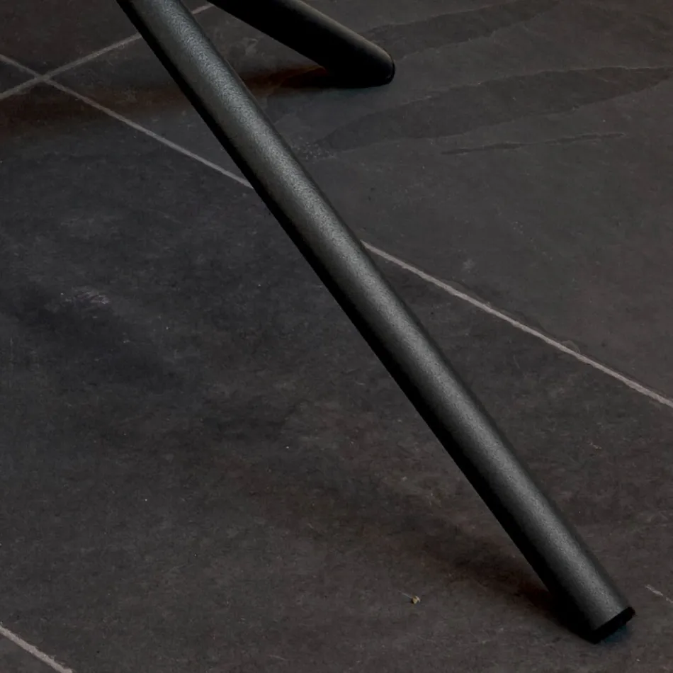 Kulatý konferenční stolek do obývacího pokoje Kovová a keramická základna Oapca - Shanghai Viadurini