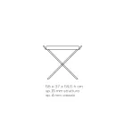 Skládací stůl s průhledným podnosem z akrylového křišťálu - Makete Viadurini