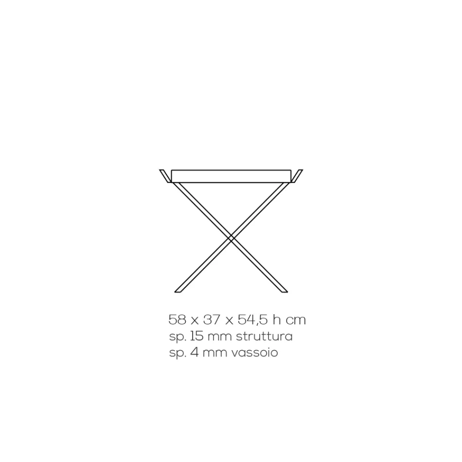 Skládací stůl s průhledným podnosem z akrylového křišťálu - Makete Viadurini