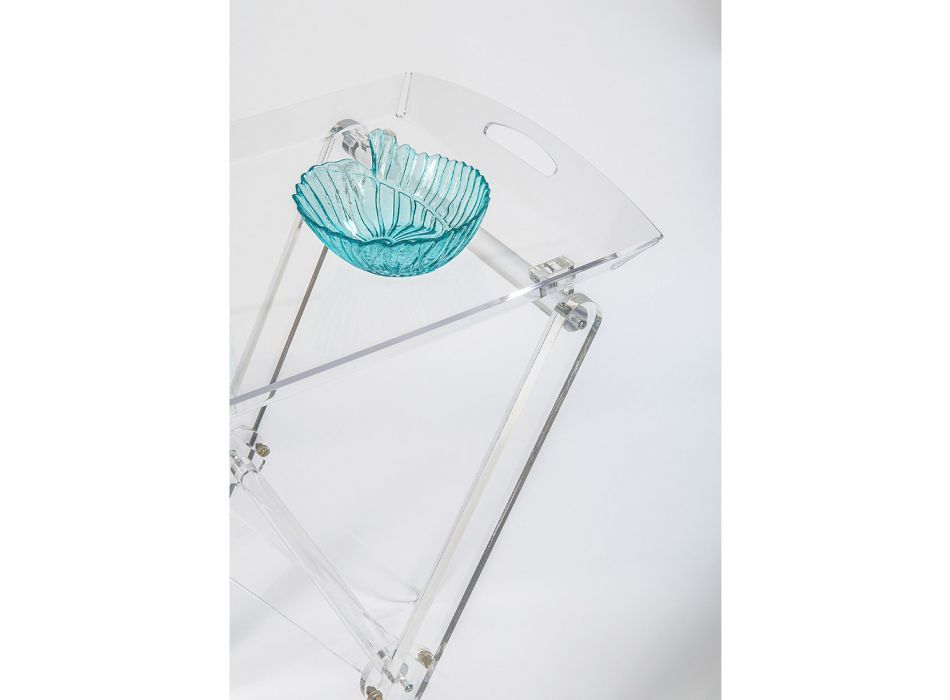 Skládací stůl s průhledným zásobníkem z plexiskla 2 velikosti - Robbie Viadurini