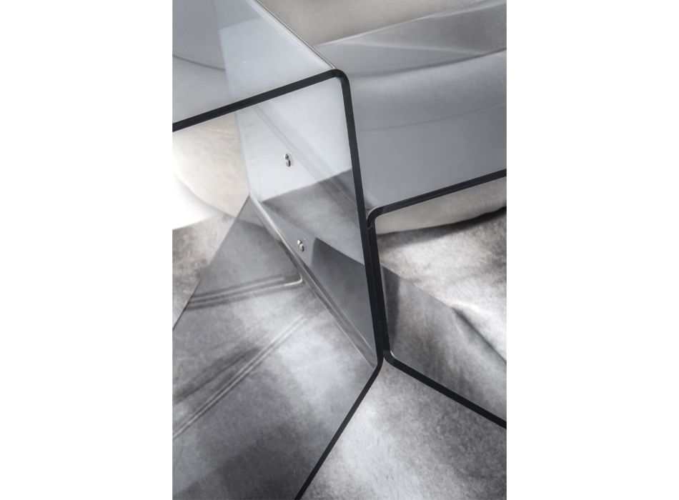 Transparentní barevný konferenční stolek z plexiskla do obývacího pokoje Made in Italy - Kamon Viadurini