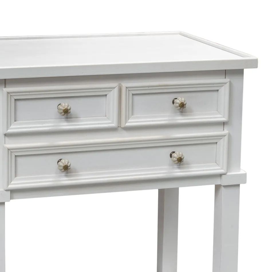 Telefonní stolek se 3 zásuvkami a policí Made in Italy - Culsu Viadurini