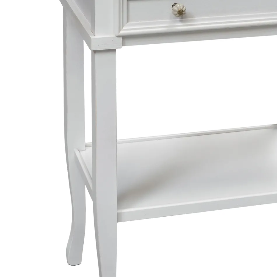 Telefonní stolek se 3 zásuvkami a policí Made in Italy - Culsu Viadurini