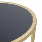 Kulatý designový telefonní stojan ze železa a skla - víra Viadurini