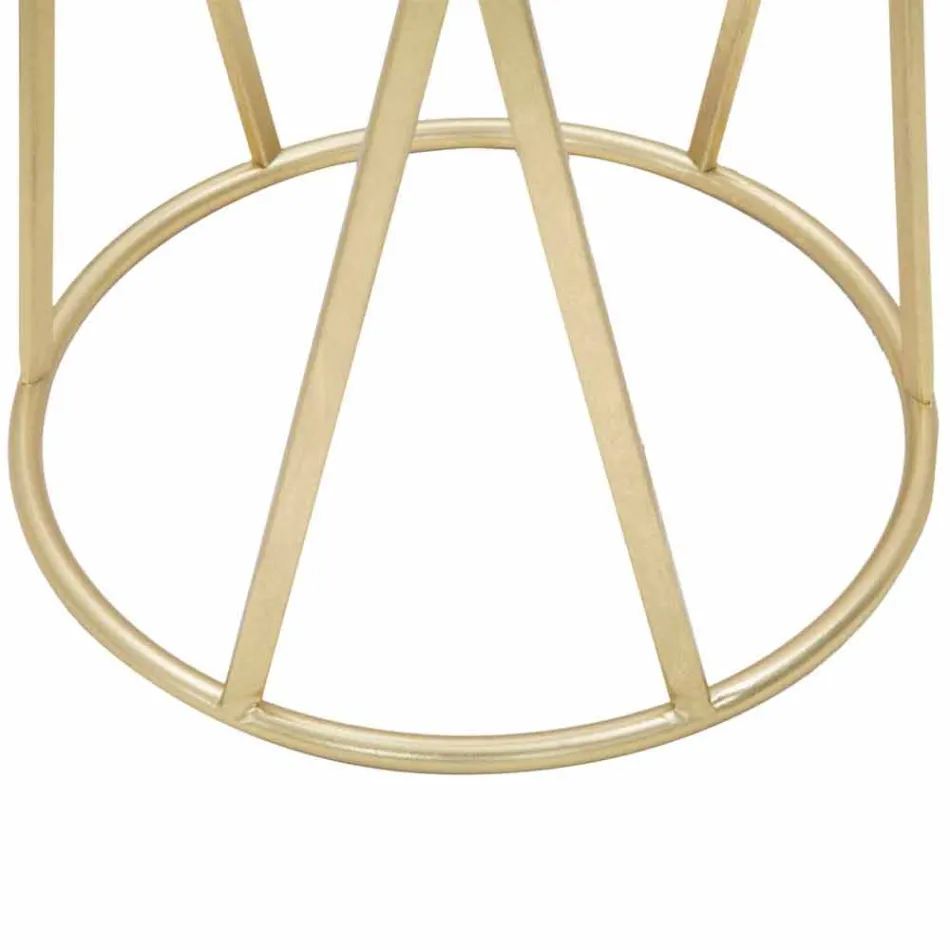 Kulatý designový telefonní stojan ze železa a skla - víra Viadurini