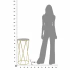 Kulatý designový telefonní stojan ze železa a skla - víra Viadurini