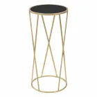 Kulatý designový telefonní stojan ze železa a skla - víra Viadurini