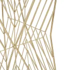 Telefonní stolek ze zlatého železa a zrcadlové skleněné desky - Olivia Viadurini