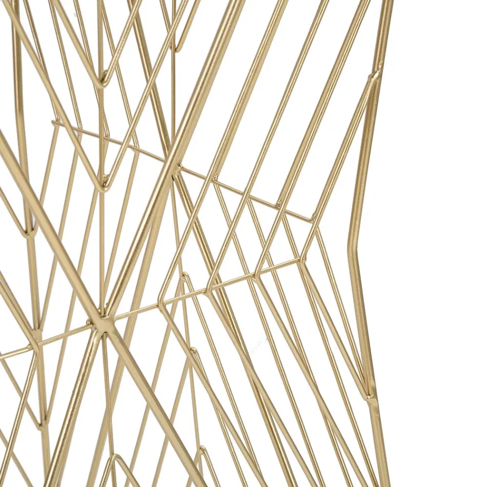 Telefonní stolek ze zlatého železa a zrcadlové skleněné desky - Olivia Viadurini