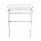 Konferenční stolek transparentní lunchbox konstrukce Olivia made in Italy Viadurini