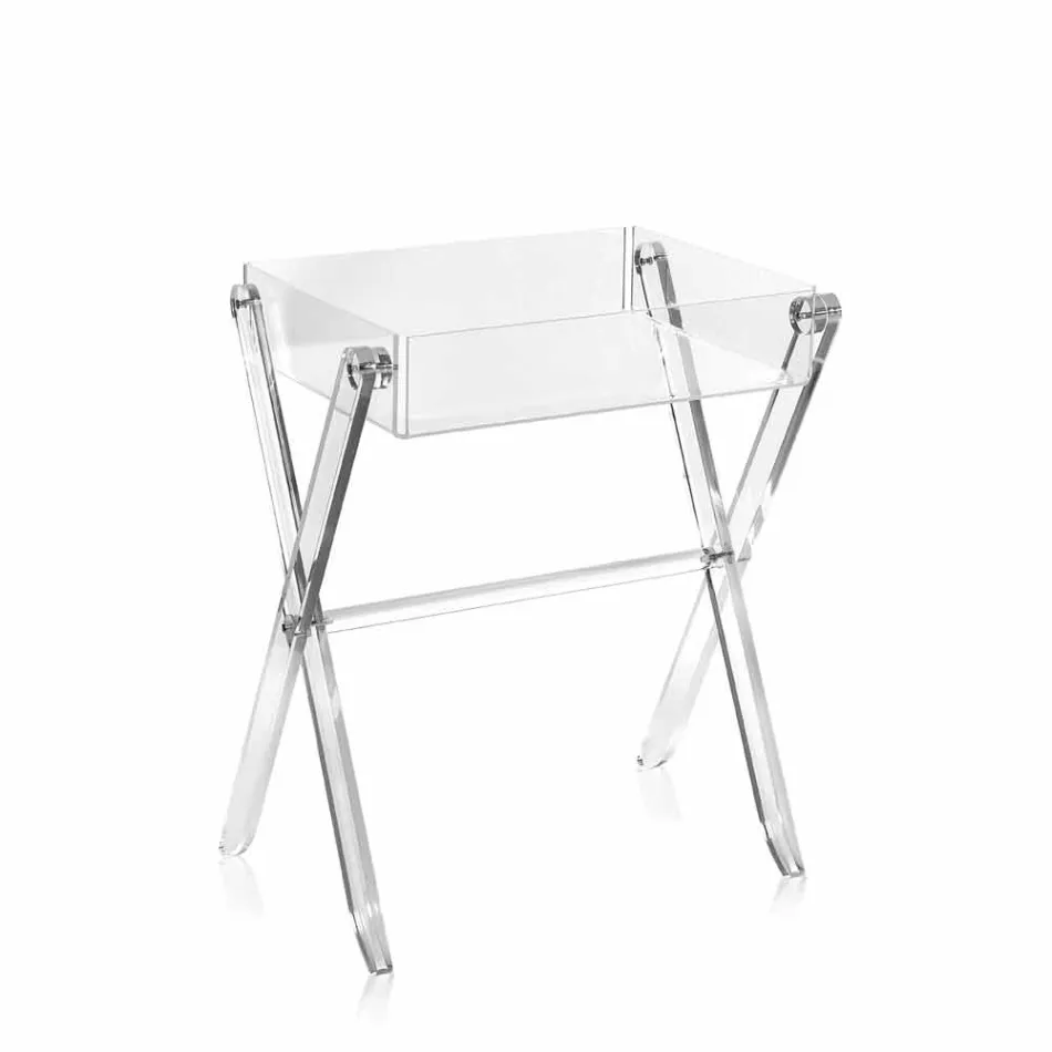 Konferenční stolek transparentní lunchbox konstrukce Olivia made in Italy Viadurini