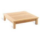 Nízký čtvercový venkovní konferenční stolek z teakového dřeva Made in Italy - Sleepy Viadurini